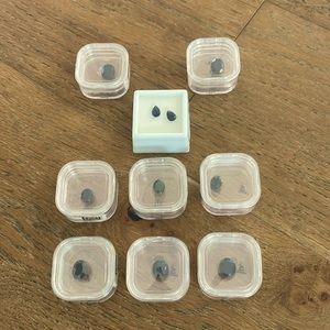 Dark blue lab matched sapphires